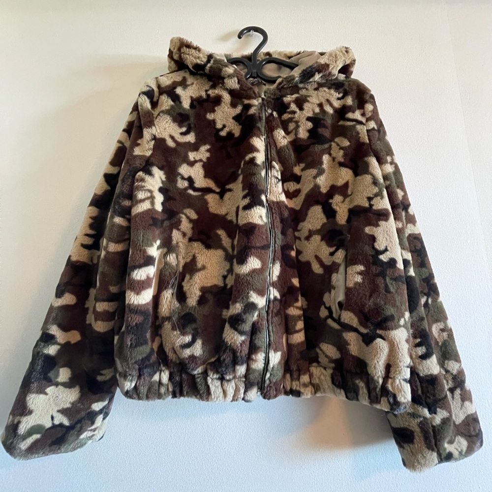 Fur Camo Zip-up Hoodie